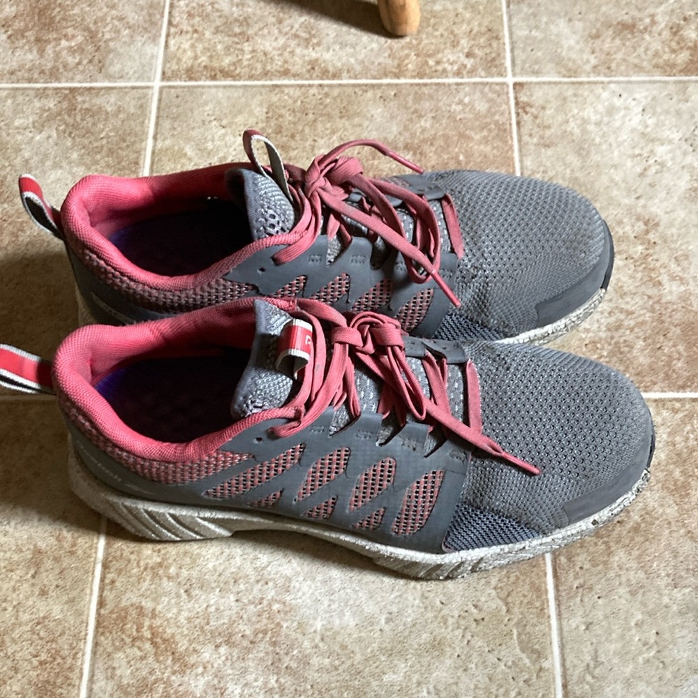 Reebok Gray and Pink Women's Composite Toe Sneakers